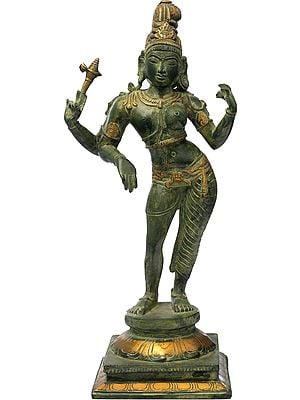 15" The Harmony of the Sexes (Ardhanarishvara) In Brass | Handmade | Made In India