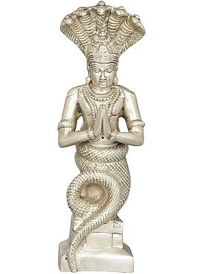 10" The Solemn Lord Patanjali In Brass | Handmade | Made In India