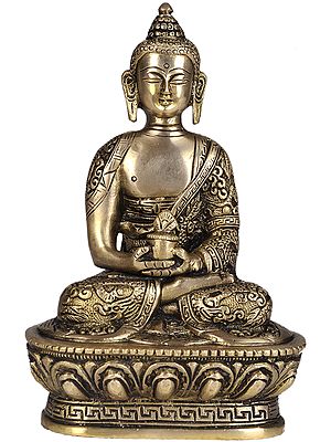 7" Buddha In The Dhyana Mudra | Brass | Handmade | Made In India