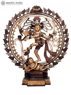 17" Nataraja Idol Enrapture You | Handmade Brass Statue | Made in India