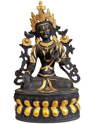 14" White Tara, Beloved Of Her Devotees In Brass | Handmade | Made In India