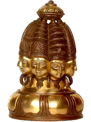 9" The Resplendence Of Mukhalingam In Brass | Handmade | Made In India