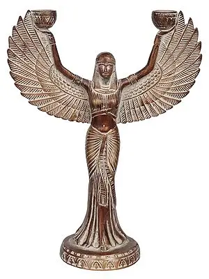 12" Goddess Isis In Brass | Handmade | Made In India