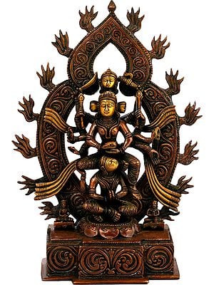 12" Kamakhya Devi, Little-known Eastern Goddess in Brass | Handmade | Made In India