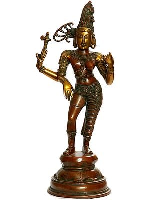 19" Ardhanarishvara (Shiva-Shakti) In Brass | Handmade | Made In India