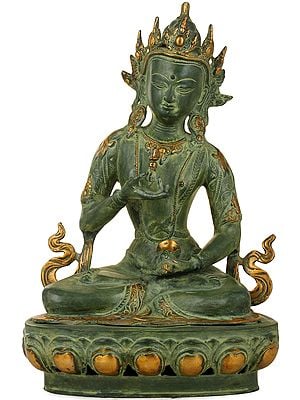 16" Vajrasattva, The Primordial Buddha (Tibetan Buddhist Deity) In Brass | Handmade | Made In India