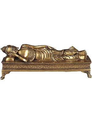 3" Parinirvana Buddha Idol In Brass | Handmade | Made In India