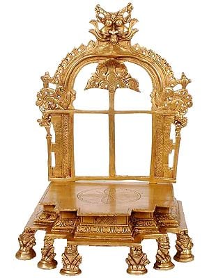 12" Airy Throne, Fit For A King in Brass | Handmade | Made In India