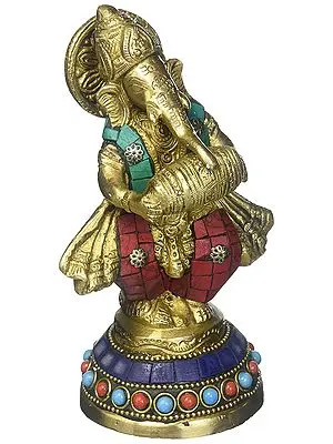 Ganesha Happily Thumping Away At The Tambour