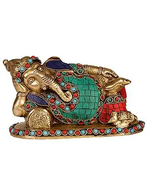 Ganesha Resting On A Bolster