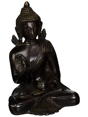 Antique Finish Tibetan Buddha Outdoor statue Brass Sculpture
