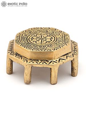 Rounded Octagonal Ritual Brass Chowki