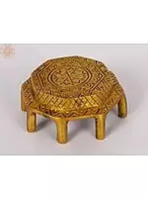 Rounded Octagonal Ritual Brass Chowki