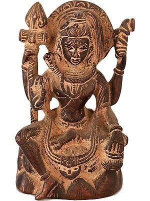 4" Small Image of Lord Shiva In Brass | Handmade | Made In India