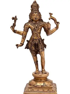 17" Lord Shiva as Pashupatinath In Brass | Handmade | Made In India