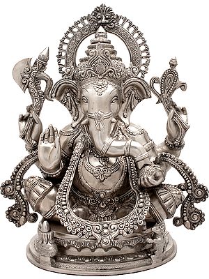 19" Ashirwad Ganesha In Brass | Handmade | Made In India