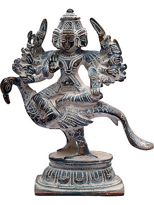 5" Brass Karttikeya Statue - Son of Shiva | Handmade | Made in India