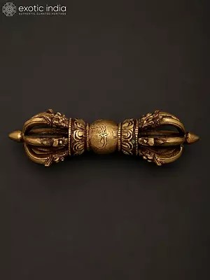 9" Tibetan Buddhist Seven Pronged Dorje in Brass | Handmade | Made in India