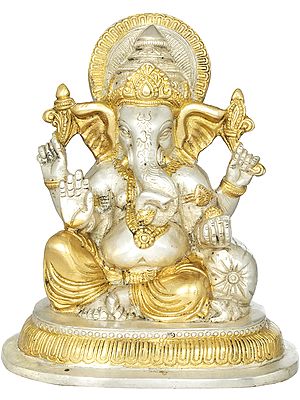 7" Ashirwad Ganesha In Brass | Handmade | Made In India