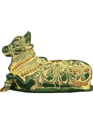 10" Nandi - Vahana of Shiva In Brass | Handmade | Made In India