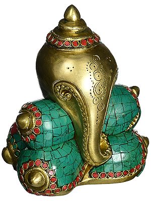 Inlaid Ganesha Conch