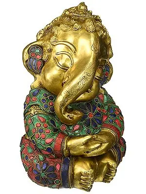 Boy-deity Ganesha, Seated And Dozing
