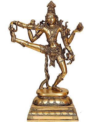18" Natesh - Deity of Performing Arts | Indian Handcrafted Brass Idol