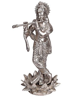 11" Krishna Brass Statue | Handcrafted Divine Sculpture | Timeless Indian Art