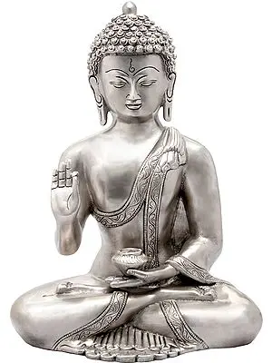 12" Preaching Buddha (Tibetan Buddhist Deity) In Brass | Handmade | Made In India
