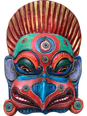 Tibetan Buddhist Wall Hanging Fine Quality Garuda Mask - Made in Nepal