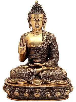 22" Preaching Buddha (Tibetan Buddhist Deity) In Brass | Handmade | Made In India