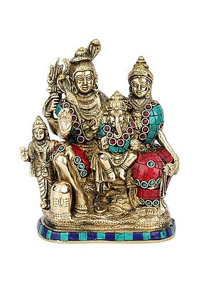 Lord Shiva Parivar Handmade Brass Statue