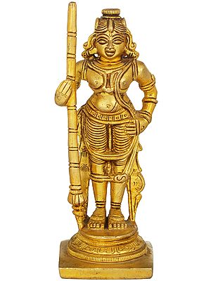 6" Udupi Krishna Statue in Brass | Handmade | Made in India