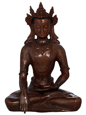 Tibetan Buddhist Lord Buddha in Bhumi-Sparsha Mudra - Made in Nepal