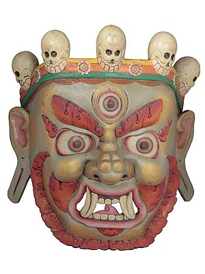Large Size Mahakala Mask From Nepal - Tibetan Buddhist