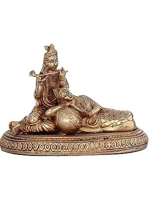Lord Radha Krishna Sitting 