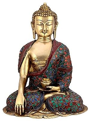 Gautam Buddha in Bhumisparsha Mudra - Tibetan Buddhist Deity