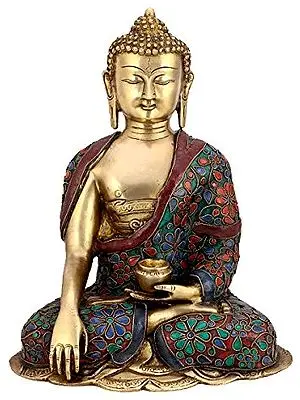 Gautam Buddha in Bhumisparsha Mudra - Tibetan Buddhist Deity