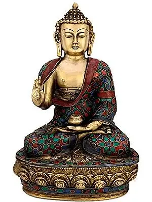 Gautam Buddha in Vitark Mudra - Tibetan Buddhist Deity  (Preaching)