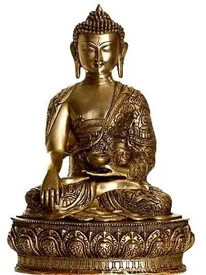 Gautam Buddha in Bhumisparsha Mudra - Tibetan Buddhist Deity