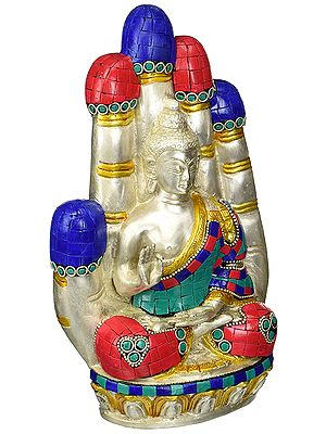 Preaching Buddha Under Palm - Tibetan Buddhist Deity