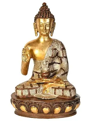 Lord Buddha in Abhaya Mudra (Tibetan Buddhist)