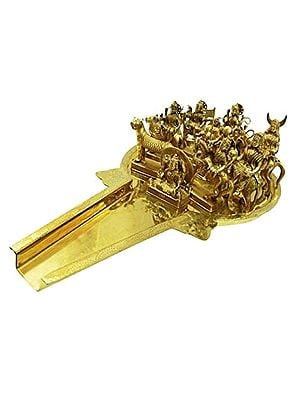26" Navgraha Abhishek Patra For Abhishekam In Brass | Handmade | Made In India