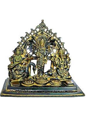 Three Auspicious Deities - Lakshmi Ganesha Saraswati