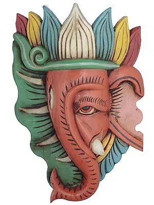Ganesha Wall Hanging Mask from Nepal