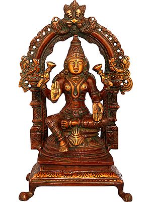 8" Devi Lakshmi In Brass | Handmade | Made In India