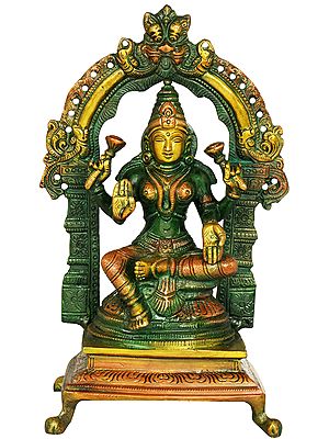 8" Devi Saraswati In Brass | Handmade | Made In India