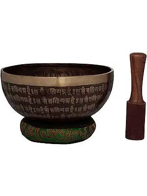 Tibetan Buddhist Vishwa-Vajra Bronze Singing Bowl