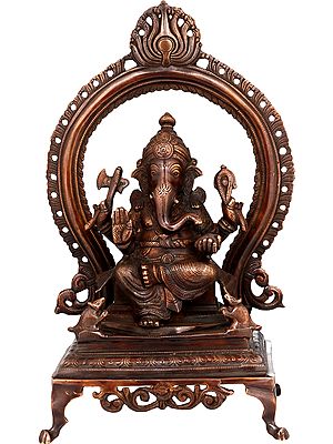 12" Lord Ganesha In Brass | Handmade | Made In India