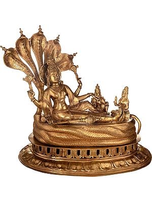 Sheshashayi Vishnu With Bhoodevi And Shridevi